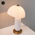 Stainless Steel Vintage Table Lamp – Adjustable Amber Glass Shade | Vintage Table Lamp for Living Room & Bedroom | Jagmag Lights