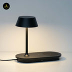 Stainless Steel LED Table Lamp – Wireless Charging | Modern Desk Lamp for Living & Bedroom | Jagmag Lights