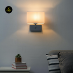 Chrome Bedside Wall Light – White Shade Headboard Sconce | Bedroom Wall Light | Jagmag Lights