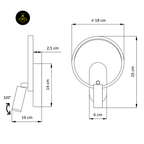 LED Circle Wall Light – Gold & Black Reading Light | Wall Light for Bedroom & Study | Jagmag Lights