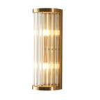 Half‑Cylindrical Ribbed Glass Wall Light – Transparent Pendants | Ribbed Glass Wall Light for Living & Bedroom | Jagmag Lights