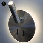 Aluminum LED Wall Reading Lamp – Silver-Chrome Finish | Modern Double Light for Bedroom & Hotel | Jagmag Lights