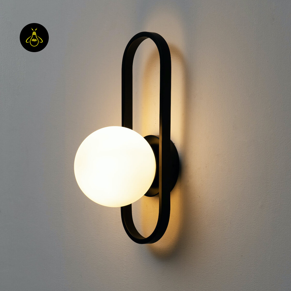 Vintage Ribbed Glass Wall Light – Oval Frame | Wall Light for Living & Bedroom | Jagmag Lights