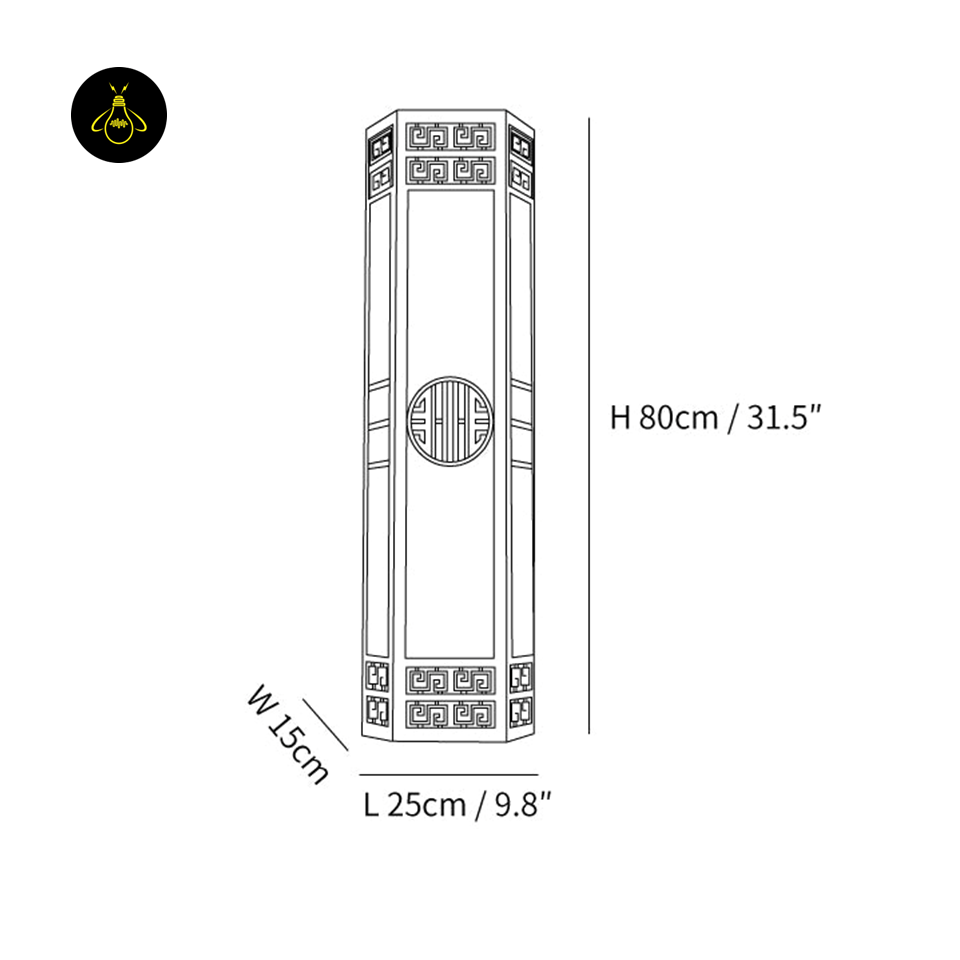 Stripe Outdoor LED Wall Light – Black & Light Yellow | IP65 Rated | Jagmag Lights
