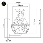 Glass & Metal Wall Light – Black Industrial Vase | Corridor & Living Room Lighting | Jagmag Lights