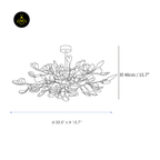 Leaf Chandelier – Gingko J Ceramic and Brass Statement Fixture | Jagmag Lights