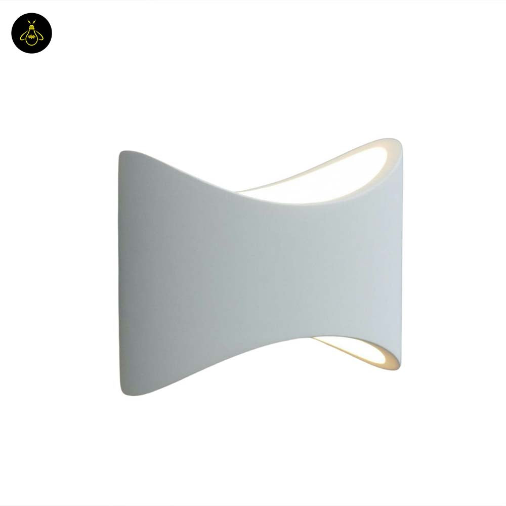 Gypsum LED Wall Light – Rectangle White Modern | Wall Lamp for Living Room, Bedroom | Jagmag Lights