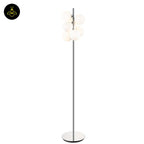 Chrome Floor Lamp with 7 Glass Spheres – Polished Chrome | Designer Floor Lamp for Living Room | Jagmag Lights