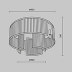 Fluted Glass Chandelier – 9-Light Modern Gold Ceiling Lamp | Jagmag Lights