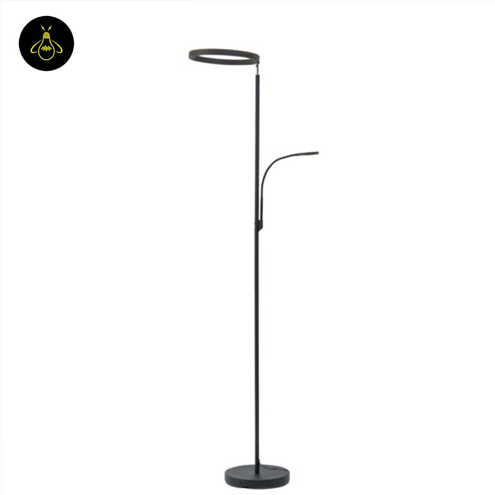 Polyethylene LED Floor Lamp – Black Double Light Design | Floor Lamp for Living Room, Outdoor, Restaurant | Jagmag Lights