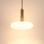 Brass + Opaline Glass Pendant Light – Modern Round Design | Pendant Lighting for Living Room, Bedroom | Jagmag Lights