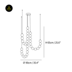 LED Chandelier – Pearl Necklace Modern Gold Fixture | Jagmag Lights