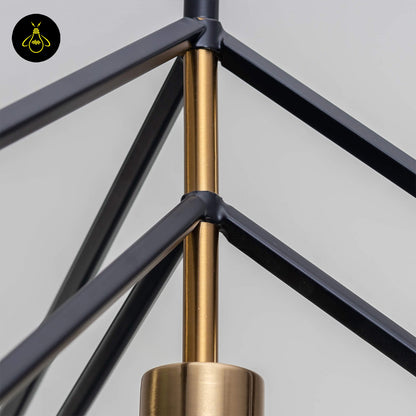 Stainless Steel Metal Pendant Light – Black Cage Design | Metal Pendant Light for Living Room, Dining Room | Jagmag Lights