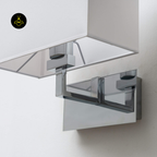 Chrome Bedside Wall Light – White Shade Headboard Sconce | Bedroom Wall Light | Jagmag Lights