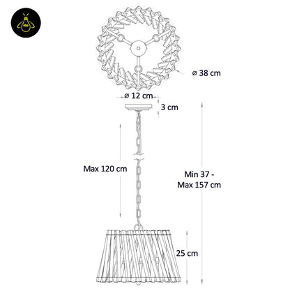 Crystal Glass Pendant Light – Trapezoid Design With Silver Finish | Elegant Hanging Light for Living Room, Dining, Bedroom | Jagmag Lights