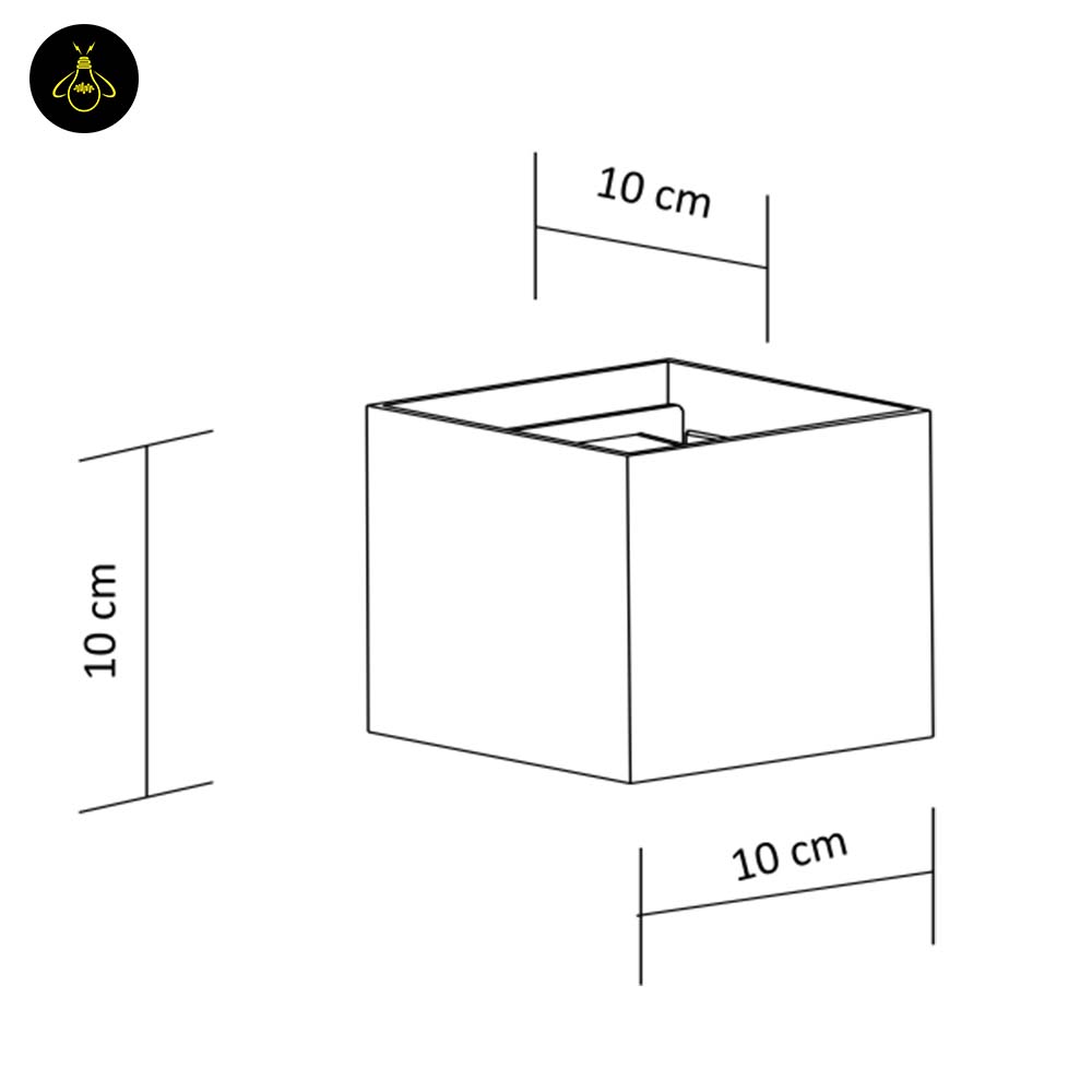 Stainless Steel LED Wall Light – Black Matte Cubic | Waterproof Lighting for Indoor/Outdoor Walls | Jagmag Lights