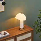 Stainless Steel Vintage Table Lamp – Adjustable Amber Glass Shade | Vintage Table Lamp for Living Room & Bedroom | Jagmag Lights