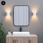 White Aluminum LED Wall Light – Spiral Ribbon IP54 | Wall Lighting for Living Room, Hallways | Jagmag Lights