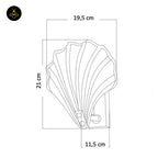 Stainless Steel & Glass Wall Lamp – Gold Shell Design | Decorative Wall Light for Living Room, Hallways | Jagmag Lights