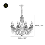 Jagmag Lights Amber Crystal Chandelier with Golden Finish, 31.5″ Diameter, Adjustable Height, for Living Room or Dining Room - Fancy and Decorative lights - Brand name jagmag lights