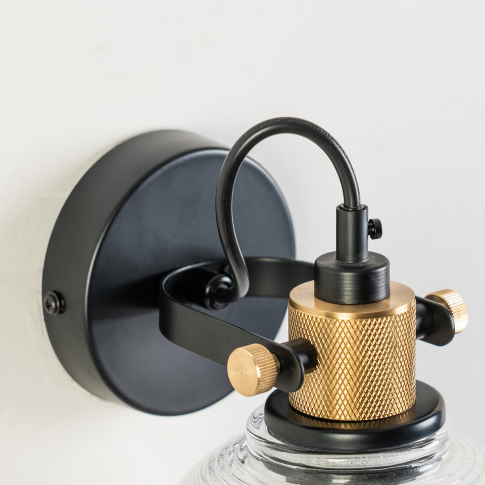 Textured Amber Glass Bell Wall Light – Rustic Vintage | Glass Wall Light for Dining & Hallway | Jagmag Lights