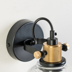 Textured Amber Glass Bell Wall Light – Rustic Vintage | Glass Wall Light for Dining & Hallway | Jagmag Lights