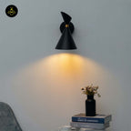 Stainless Steel Black Gold Wall Light – Double Cone Design | Lighting for Living Rooms & Bedrooms | Jagmag Lights