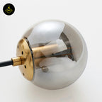 Stainless Steel & Glass Ceiling Lamp – Chic Black Six-Ball Design | Decorative Lighting for Living Rooms | Jagmag Lights