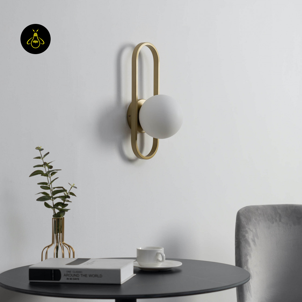 Vintage Ribbed Glass Wall Light – Oval Frame | Wall Light for Living & Bedroom | Jagmag Lights