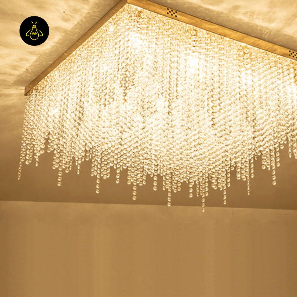 Jagmag Lights Westminster Crystal Chandelier II, 2 Feet Height, Crystal & Stainless Steel, for Dining Room or Kitchen - Fancy and Decorative lights - Brand name jagmag lights