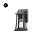Outdoor Wall Lantern – Black Metal & Glass IP44 Light | Jagmag Lights India
