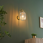 Fluted Glass Wall Light – Vintage Golden Chandelier Light | Wall Light for Living & Bedroom | Jagmag Lights