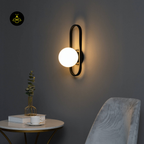 Vintage Ribbed Glass Wall Light – Oval Frame | Wall Light for Living & Bedroom | Jagmag Lights