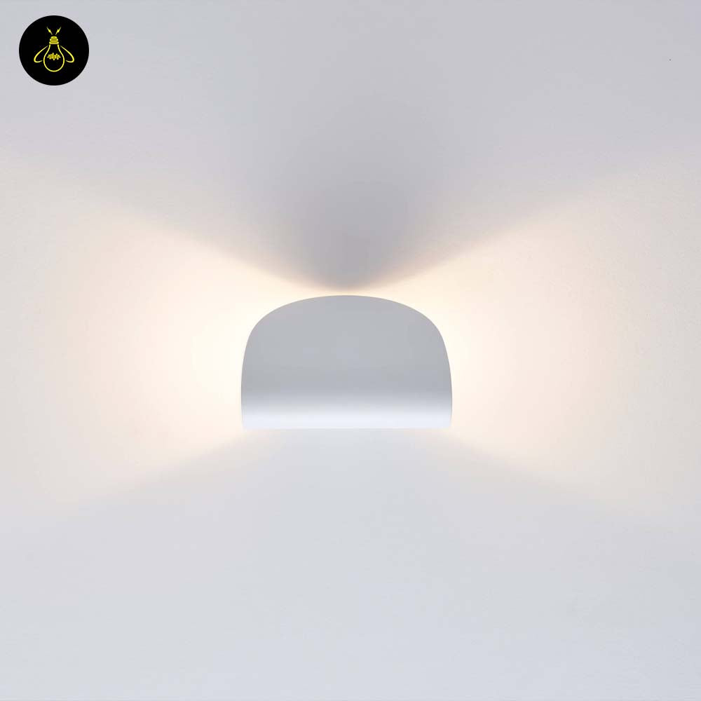 White Aluminum LED Wall Light – Spiral Ribbon IP54 | Wall Lighting for Living Room, Hallways | Jagmag Lights