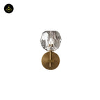 Gold Metal & Glass Wall Lamp – Geometric Clear Finish | Decorative Lighting for Living Room, Bedroom, Hallway | Jagmag Lights