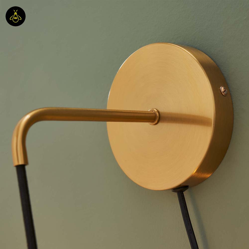 Golden Glass Wall Lamp – Brass Finish | Wall Sconce for Living Room & Bedroom | Jagmag Lights