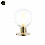 Vintage Glass Table Lamp – Transparent Sphere | Table Lamp for Living Room | Jagmag Lights