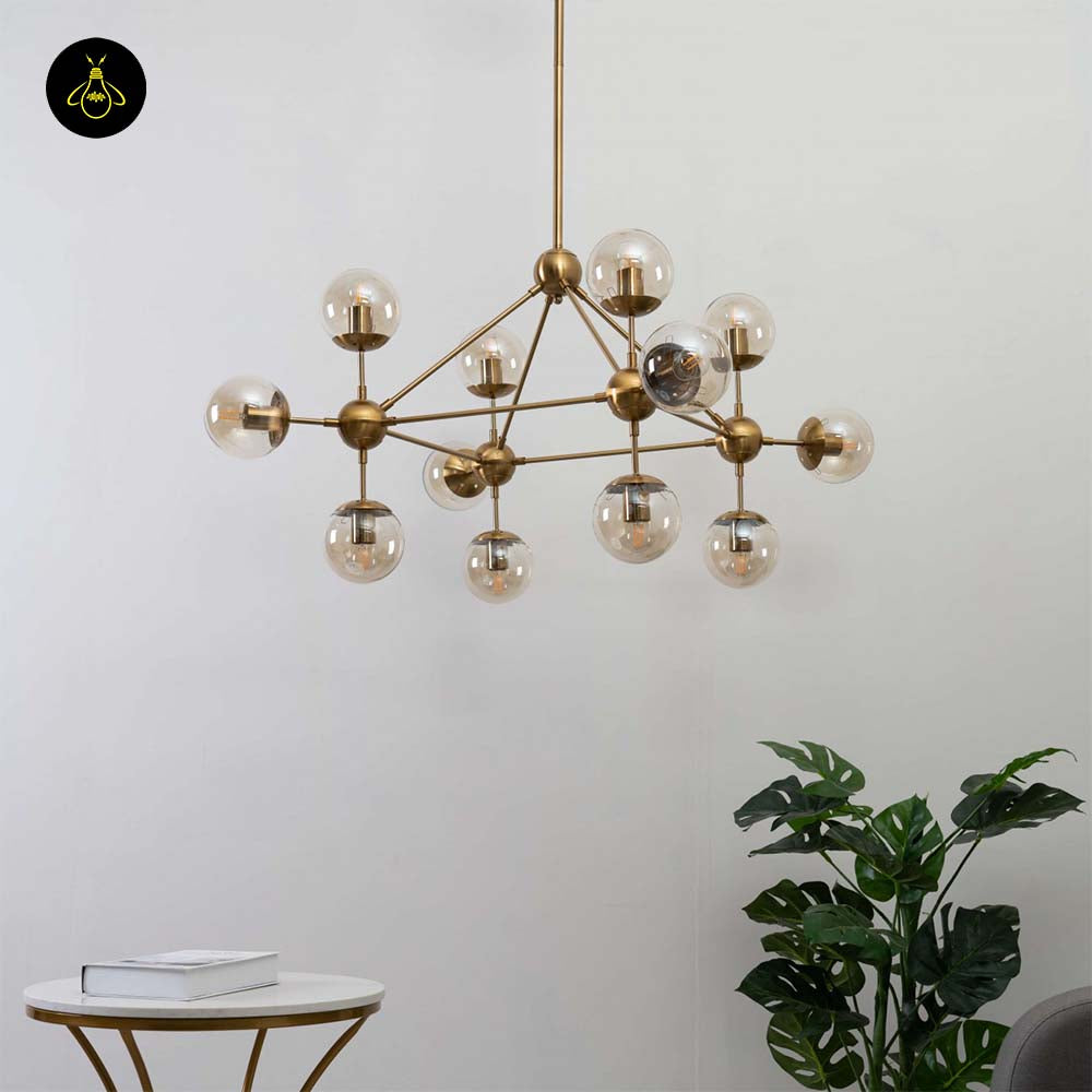 Brass Pendant Light – Vintage Golden Finish | Vintage golden pendant light for Living Room & Dining | Jagmag Lights