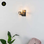 Glass & Metal Wall Light – Black Industrial Vase | Corridor & Living Room Lighting | Jagmag Lights