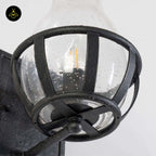 Glass & Metal Wall Light – Black Industrial Vase | Corridor & Living Room Lighting | Jagmag Lights