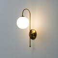 Vintage Gold & White Glass Wall Lamp – Oriol Sconce | Wall Light for Hallway & Living Room | Jagmag Lights
