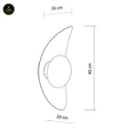 Gold Leaf Metal & Glass Wall Light – Oval Design | LED Wall Lighting for Living Room, Bedroom, Hallway | Jagmag Lights