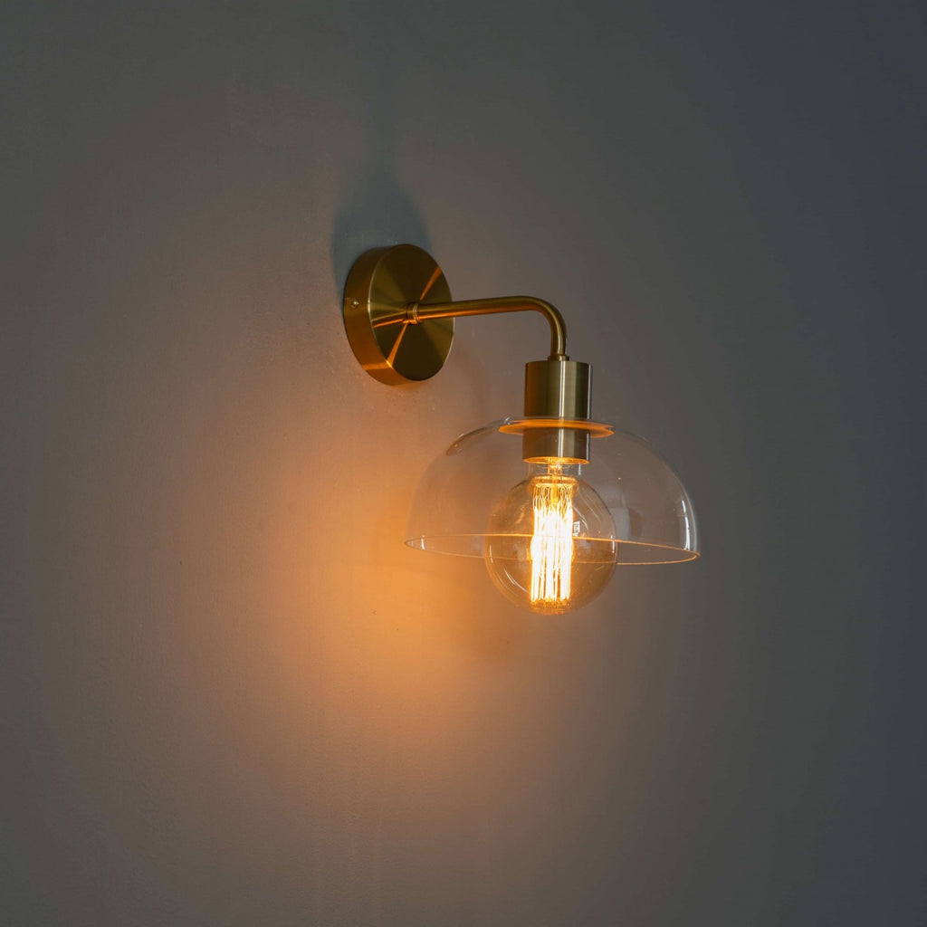 Polished Gold Stainless Steel Wall Light – Elegant Curved Modern | Sconce for Living Room, Bedroom | Jagmag Lights