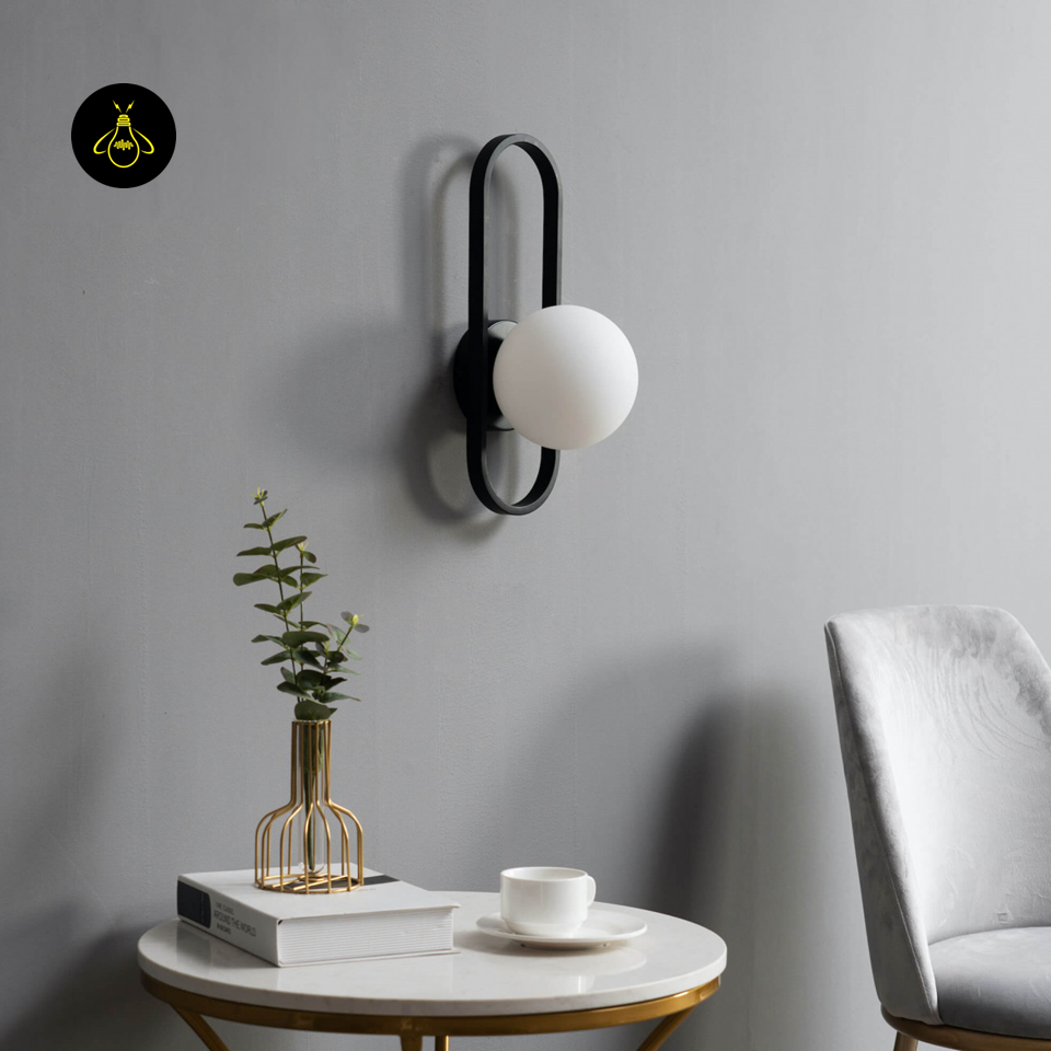 Vintage Ribbed Glass Wall Light – Oval Frame | Wall Light for Living & Bedroom | Jagmag Lights