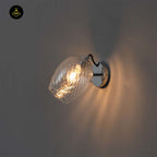 Textured Glass Wall Light – Clear Finish | Decorative Wall Light for Living Rooms, Hallways | Jagmag Lights