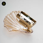 Stainless Steel & Glass Wall Lamp – Gold Shell Design | Decorative Wall Light for Living Room, Hallways | Jagmag Lights