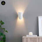 White Aluminum LED Wall Light – Spiral Ribbon IP54 | Wall Lighting for Living Room, Hallways | Jagmag Lights