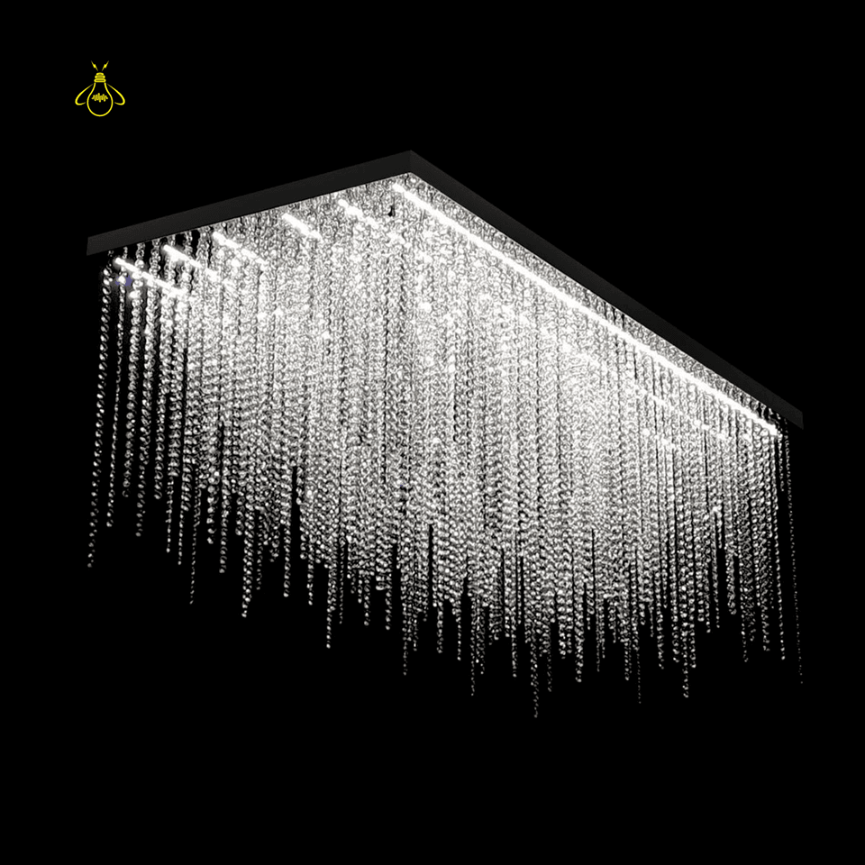 Jagmag Lights Westminster Crystal Chandelier II, 2 Feet Height, Crystal & Stainless Steel, for Dining Room or Kitchen - Fancy and Decorative lights - Brand name jagmag lights