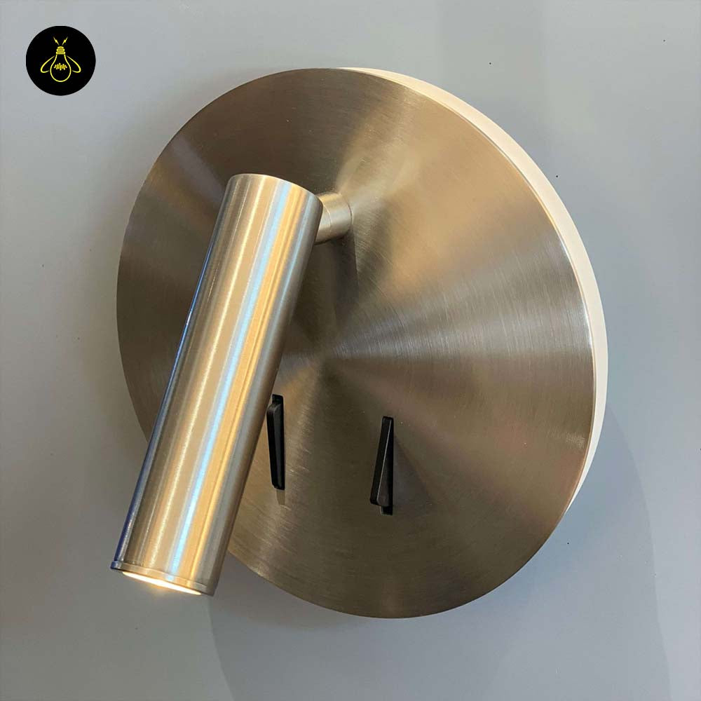 Aluminum LED Wall Reading Lamp – Silver-Chrome Finish | Modern Double Light for Bedroom & Hotel | Jagmag Lights