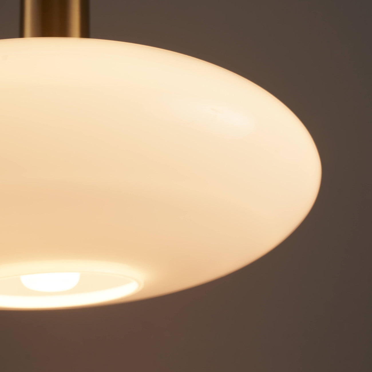 Brass + Opaline Glass Pendant Light – Modern Round Design | Pendant Lighting for Living Room, Bedroom | Jagmag Lights